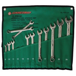 Zestaw 12szt. kluczy płasko-oczkowych 6-kątnych długich W264112S Jonnesway