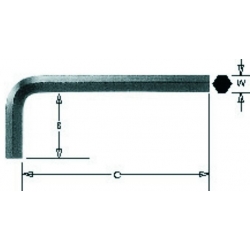 Klucz wpustowy ampulowy gięty 1.5mm (materiał S2) H01SM115 Jonnesway