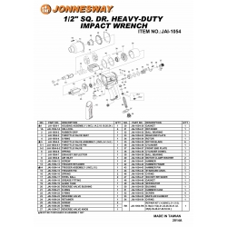 Klucz pneumatyczny udarowy 1/2'' 920Nm JAI-1054 Jonnesway