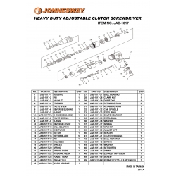 Wkrętarka pneumatyczna 1/4'' 1800 obrotów/min. lewo-prawo JAB-1017 Jonnesway