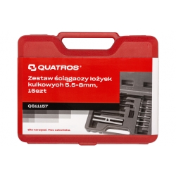 Zestaw ściągaczy łożysk kulkowych 5.5-8mm, 15szt. QS11157  QUATROS