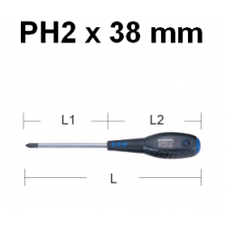 Wkrętak krzyżakowy PH2 x 38mm D04P238 Jonnesway