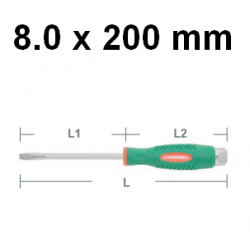 Wkrętak ślusarski do pobijania płaski 8.0 x 200mm D70S8200 Jonnesway