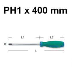 Wkrętak krzyżakowy bardzo długi PH1 x 400mm D71P1400 Jonnesway