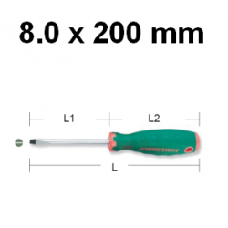 Wkrętak płaski 8.0 x 200mm D71S8200 Jonnesway