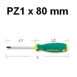 Wkrętak krzyżakowy PZ1 x 80mm D71Z180 Jonnesway