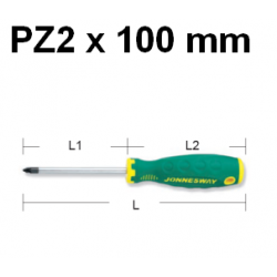 Wkrętak krzyżakowy PZ2 x 100mm D71Z2100 Jonnesway