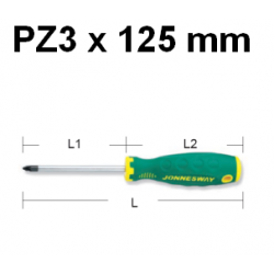 Wkrętak krzyżakowy PZ3 x 125mm D71Z3125 Jonnesway