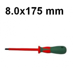 Wkrętak izolowany płaski 8.0 x 175mm DV13S8175 Jonnesway