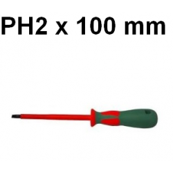 Wkrętak izolowany krzyżakowy PH2 x 100mm DV13P2100 Jonnesway