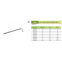 Klucz wpustowy ampulowy gięty bardzo długi 1.5 x 92mm H03SM115 Jonnesway