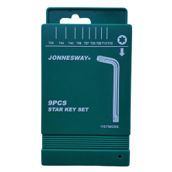 Zestaw 9szt. kluczy wpustowych TORX giętych T10-T50 H07M09S Jonnesway