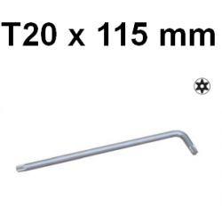 Klucz wpustowy TORX gięty bardzo długi z otworem T20 x 115mm H08ST20115 Jonnesway