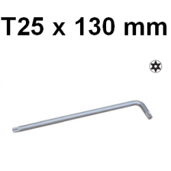 Klucz wpustowy TORX gięty bardzo długi z otworem T25 x 130mm H08ST25130 Jonnesway