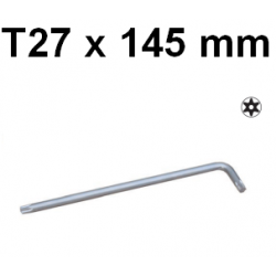 Klucz wpustowy TORX gięty bardzo długi z otworem T27 x 145mm H08ST27145 Jonnesway