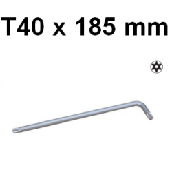 Klucz wpustowy TORX gięty bardzo długi z otworem T40 x 185mm H08ST40185 Jonnesway