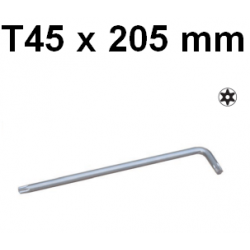 Klucz wpustowy TORX gięty bardzo długi z otworem T45 x 205mm H08ST45205 Jonnesway