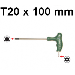 Klucz wpustowy TORX gięty z uchwytem T20 x 100mm H10MT20100 Jonnesway