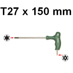 Klucz wpustowy TORX gięty z uchwytem T27 x 150mm H10MT27150 Jonnesway