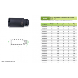 Nasadka udarowa długa 1/2'' 11mm S03AD4111 Jonnesway