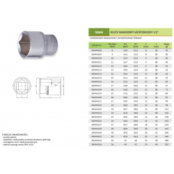 Nasadka 1/2'' 6-kątna 13mm S04H4113 Jonnesway
