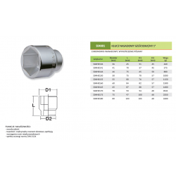 Nasadka 1'' 6-kątna 41mm S04H8141 Jonnesway