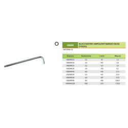 Klucz wpustowy ampulowy gięty bardzo długi z kulką 10mm H06SM1100 Jonnesway