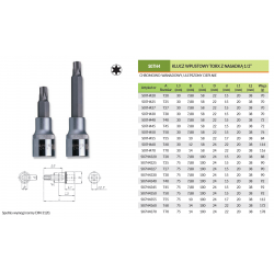 Bit TORX T25 x 58mm z nasadką 1/2'' S07H425 Jonnesway