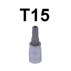 Bit TORX z otworem T15 x 58mm z nasadką 1/4'' S08H215 Jonnesway