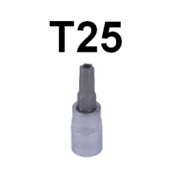 Bit TORX z otworem T25 x 58mm z nasadką 1/4'' S08H225 Jonnesway