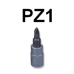 Bit krzyżakowy PZ1 x 37mm z nasadką 1/4'' S12H201 Jonnesway