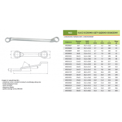 Klucz oczkowo-gięty 20 x 22mm W232022 Jonnesway