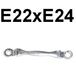 Klucz oczkowy przegubowy E22 x E24 W24E2224