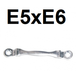 Klucz oczkowy przegubowy E5 x E6 W24E0506