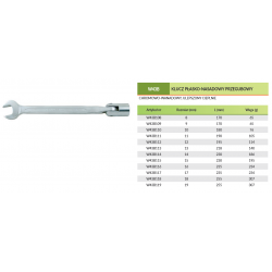Klucz płasko-nasadowy przegubowy 9mm W43B109 Jonnesway
