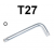 Klucz wpustowy TORX gięty T27 H07ST27 Jonnesway