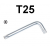 Klucz wpustowy TORX gięty z otworem T25 H08ST25 Jonnesway