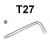Klucz wpustowy TORX gięty z otworem T27 H08ST27 Jonnesway