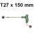 Klucz wpustowy TORX gięty z uchwytem T27 x 150mm H10MT27150 Jonnesway