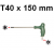 Klucz wpustowy TORX gięty z uchwytem T40 x 150mm H10MT40150 Jonnesway