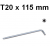 Klucz wpustowy TORX gięty bardzo długi T20 x 115mm H12S20115 Jonnesway