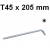 Klucz wpustowy TORX gięty bardzo długi T45 x 205mm H12S45205 Jonnesway