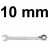 Klucz płasko-oczkowy z grzechotką 90 zębów L-P 10mm W106110 Jonnesway