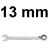 Klucz płasko-oczkowy z grzechotką 90 zębów L-P 13mm W106113 Jonnesway