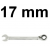 Klucz płasko-oczkowy z grzechotką 90 zębów L-P 17mm W106117 Jonnesway