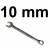 Klucz płasko-oczkowy 6-kątny długi 10mm W264110 Jonnesway