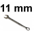 Klucz płasko-oczkowy 6-kątny długi 11mm W264111 Jonnesway