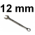 Klucz płasko-oczkowy 6-kątny długi 12mm W264112 Jonnesway