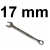 Klucz płasko-oczkowy 6-kątny długi 17mm W264117 Jonnesway