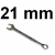 Klucz płasko-oczkowy 6-kątny długi 21mm W264121 Jonnesway